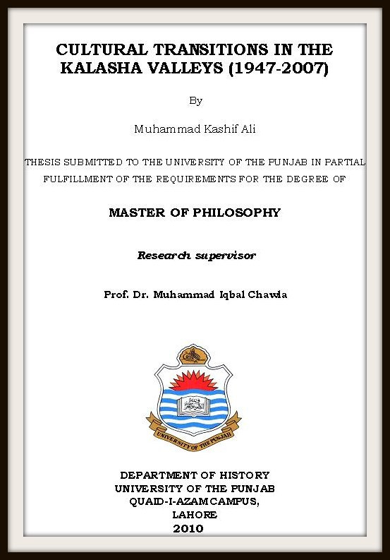 Sample front page of thesis